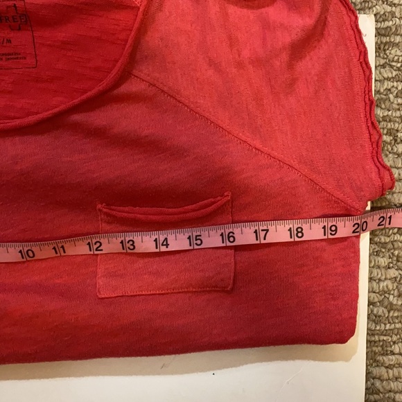Free People We The Free Short Sleeved Red Crop Top, Medium - Picture 10 of 11